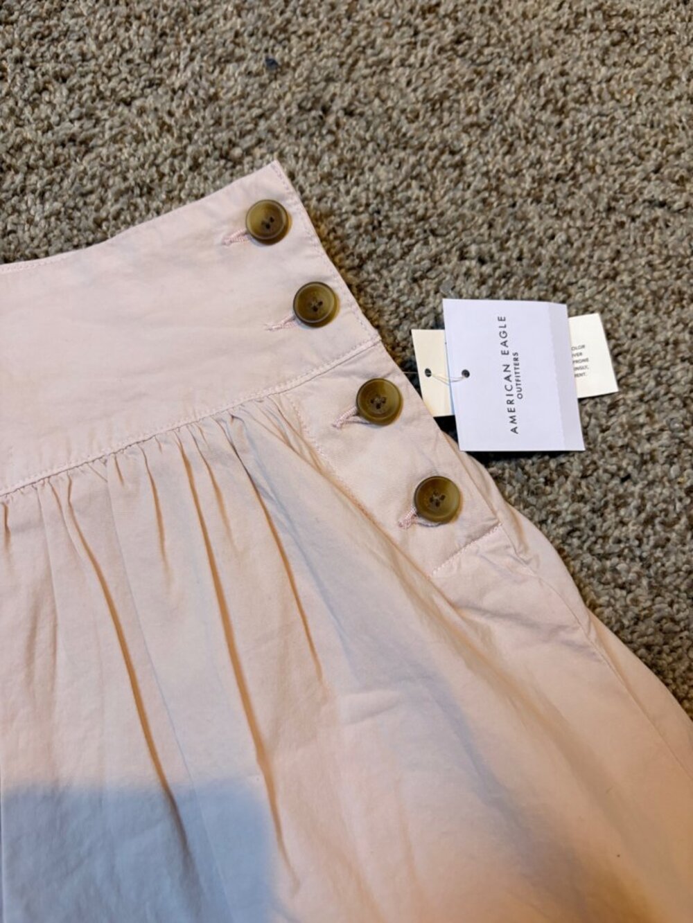 NEW American Eagle Stretch Bubble Mini Skort Skirt Mid-Rise Hushed Violet 14 - Picture 6 of 12